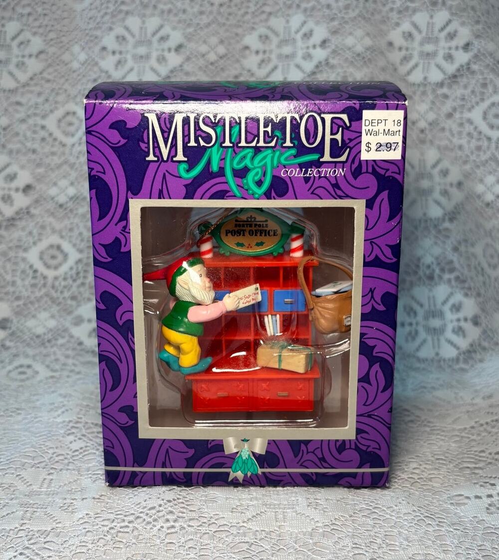 Mistletoe Magic Collection North Pole Post Office Christmas Ornament w/ Box